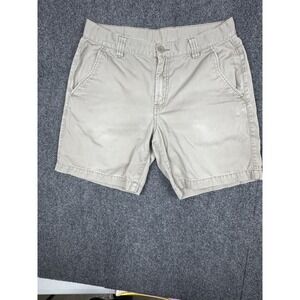 The North Face Tan Khaki Shorts Style #AU8W 8" Outdoor Hiking Men's Size 34